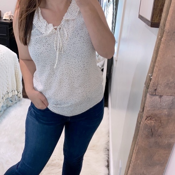 Ann Taylor LOFT polka dot top size small - Picture 1 of 5